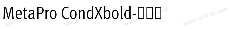 MetaPro CondXbold字体转换